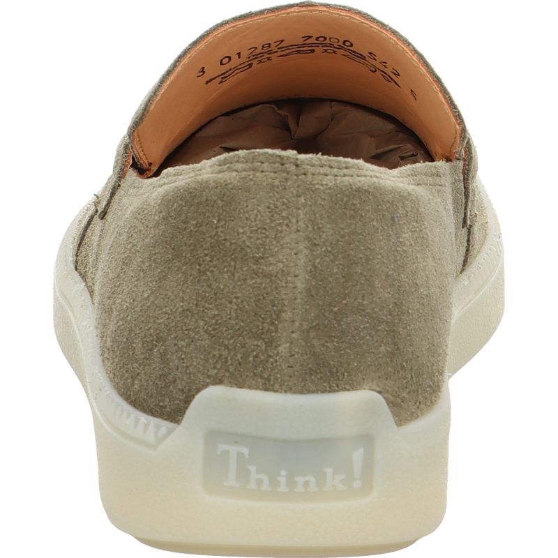 Think TURNA MEN Slipper - Material: Leather in Olive