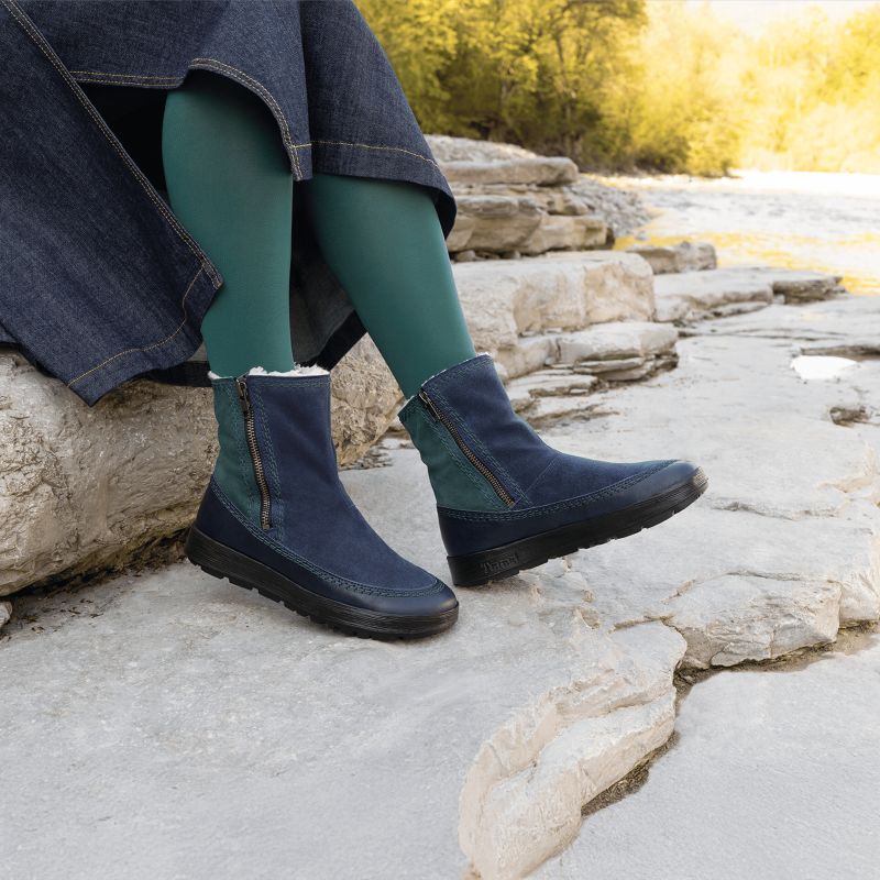 Think COMODA Woman Ankle boot - Material: Leather in Blue