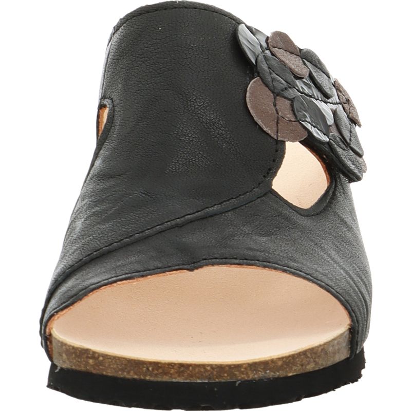 Think! MIZZI Damen Pantolette - Material: Leder in Schwarz