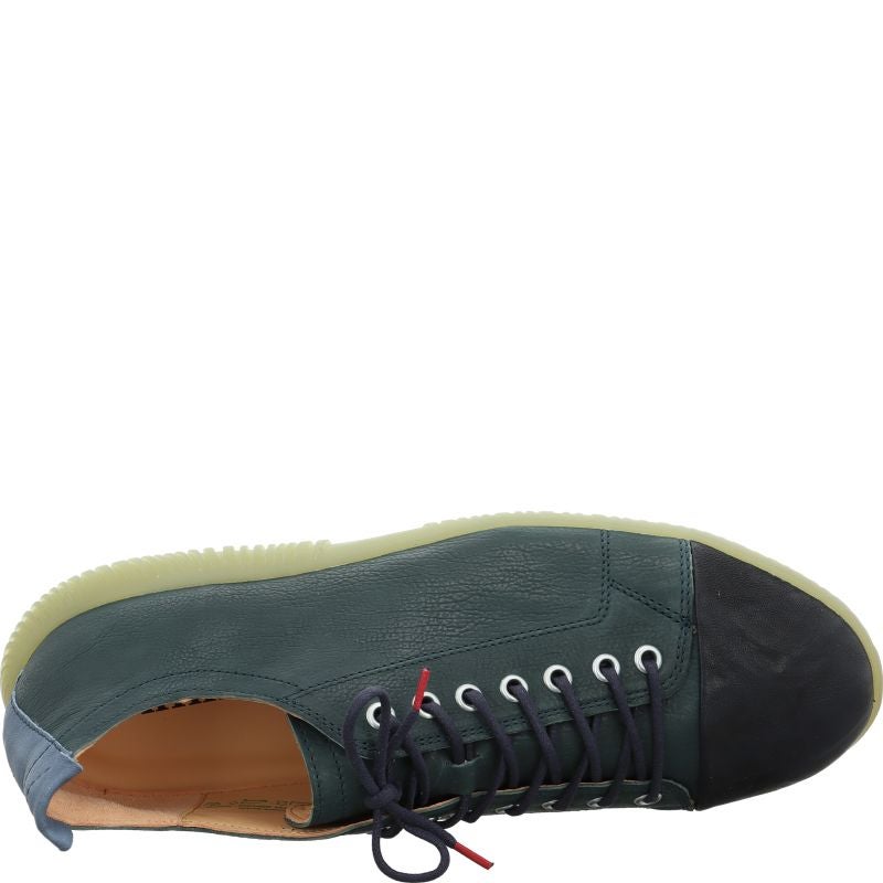 Think HAUKI HERREN Men Sneakers low - Material: Leather in Green