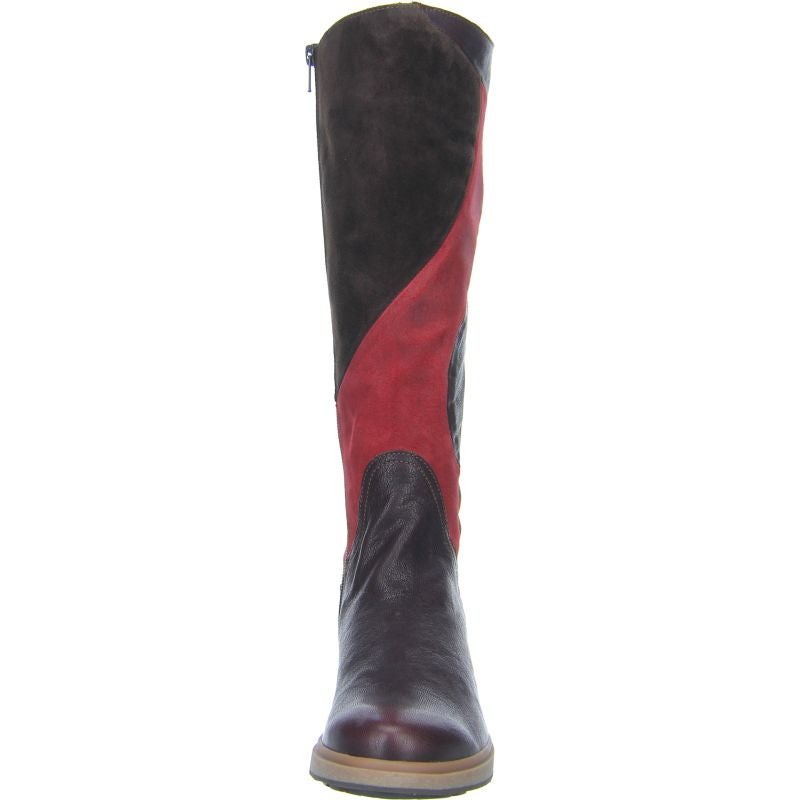 Think COGITA Woman Boot - Material: Leather in Red