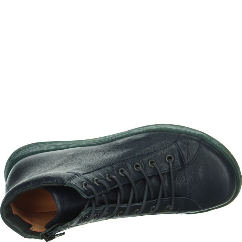 Think COMODA Woman Ankle boot - Material: Leather in Blue
