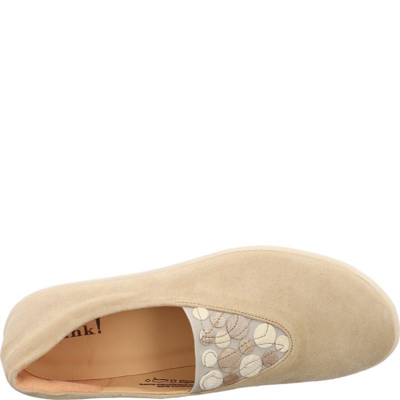 Think NATURE Ballerina - Material: Leather in Beige