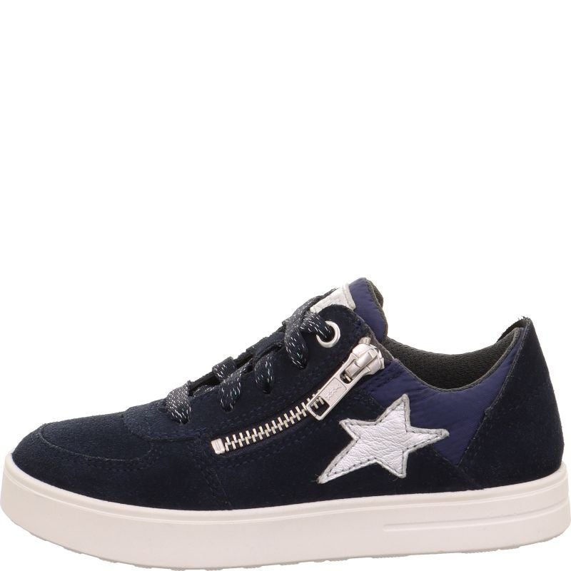 Superfit STELLA Mädchen Sneaker low - Material: Leder/Sonstiges Material/Textil in Blau