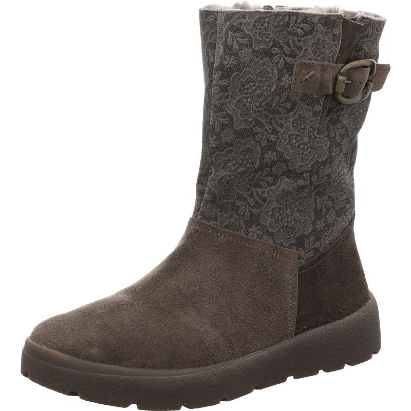 Think! CREPES Damen Stiefelette - Material: Leder in Grau