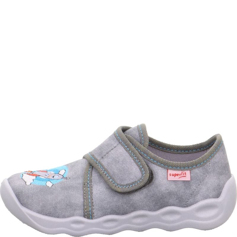 Superfit BUBBLE Jungen Hausschuh - Material: Textil in Grau