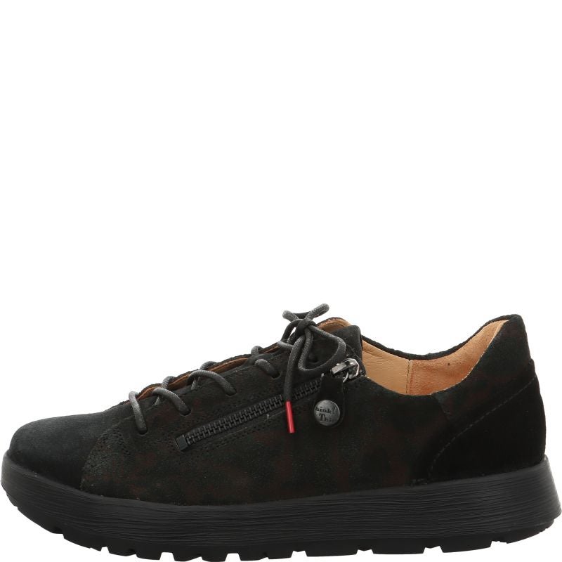 Think! COMODA Damen Schnürschuh - Material: Leder in Schwarz