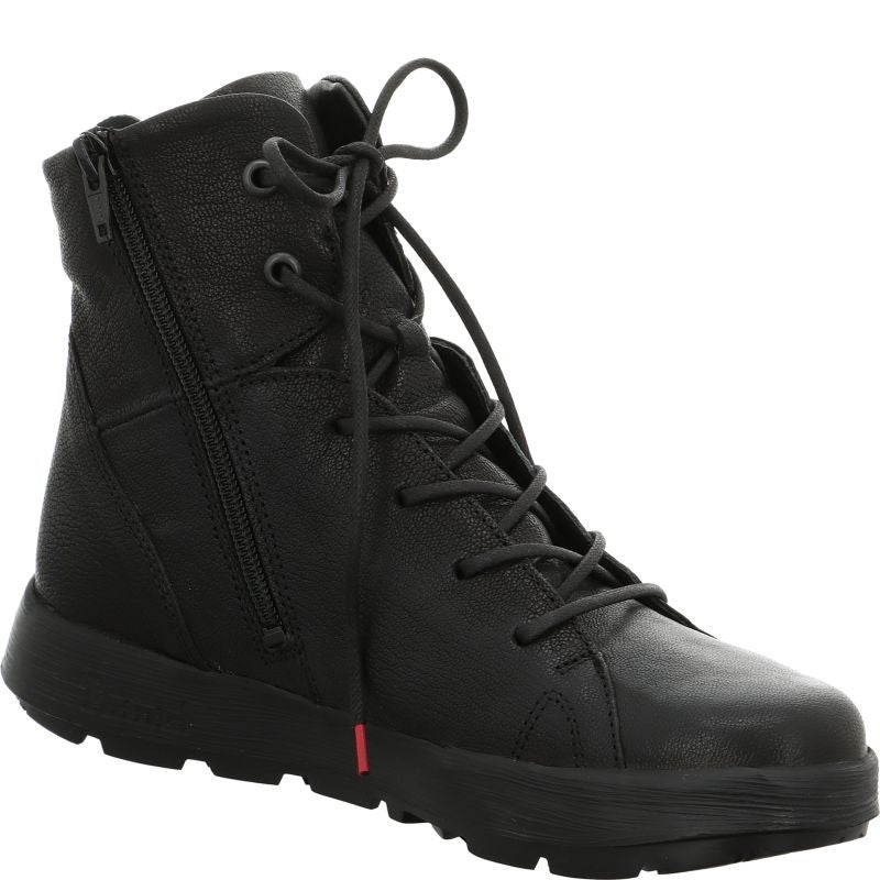 Think COMODA Woman Lace-up boot - Material: Leather in Black