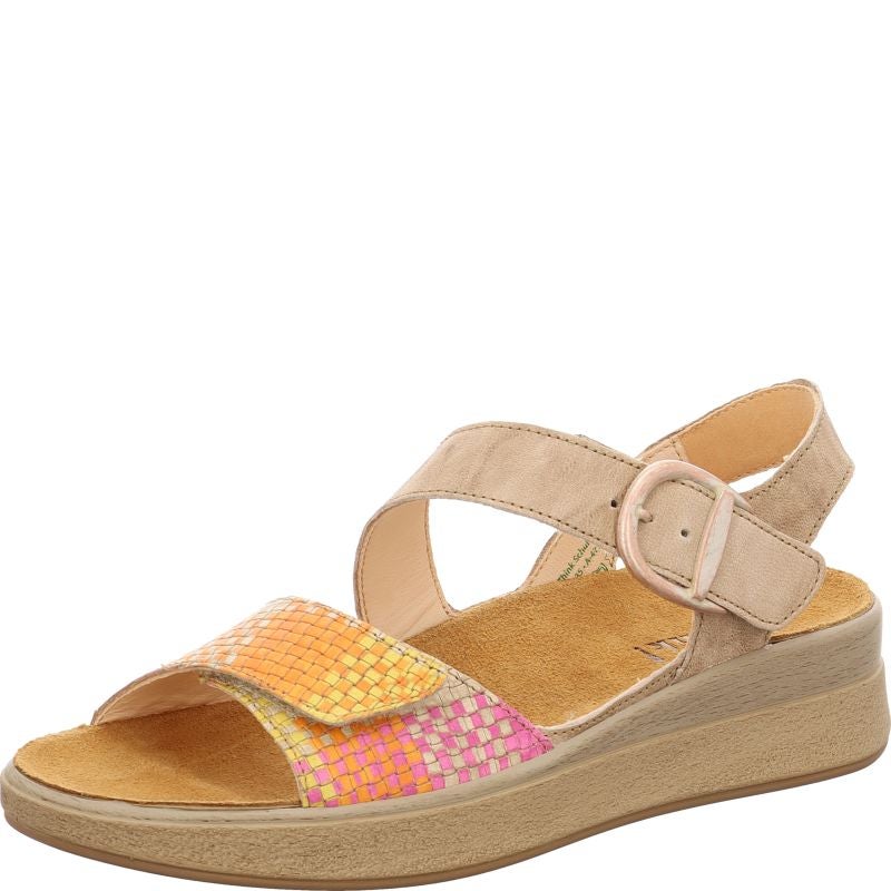 Think MEGGIE Woman Strap sandal - Material: Leather in Multi Colour