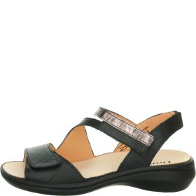 Think CAMILLA DAMEN Woman Strap sandal - Material: Leather in Black