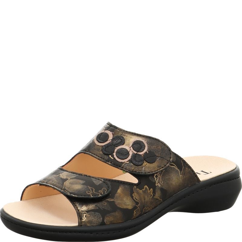 Think! CAMILLA Damen Pantolette - Material: Leder in Schwarz