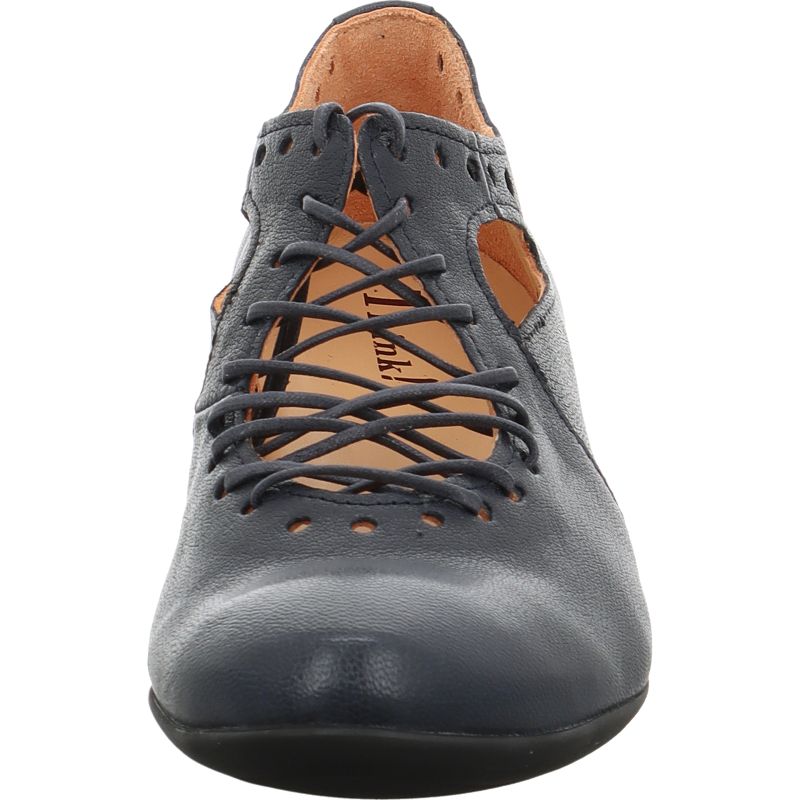 Think GUAD2 Lace up shoe - Material: Leather in Blue