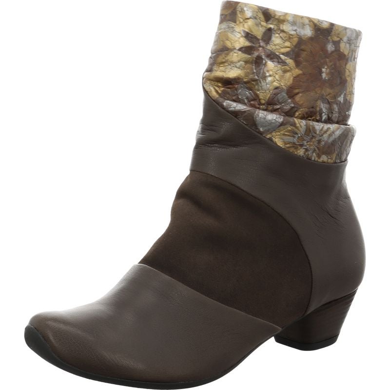 Think AIDA DAMEN Woman Ankle boot - Material: Leather in Grey