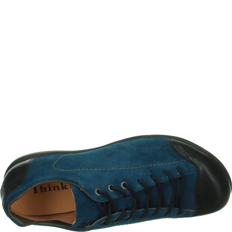 Think KONG HERREN Lace up shoe - Material: Leather in Blue