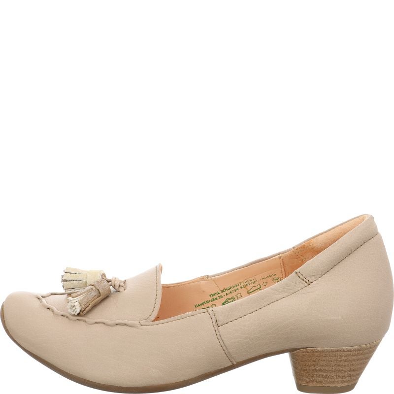 Think AIDA DAMEN Woman Pumps - Material: Leather in Beige