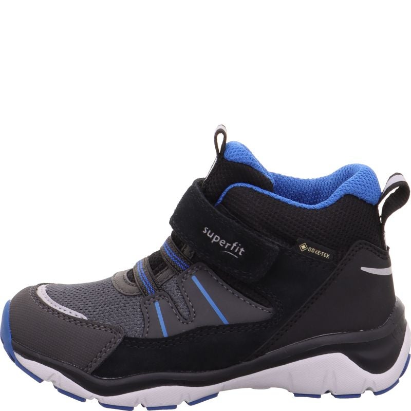Superfit SPORT5 Unisex, Jungen Sneaker high - Material: Leder/Sonstiges Material/Textil in Schwarz