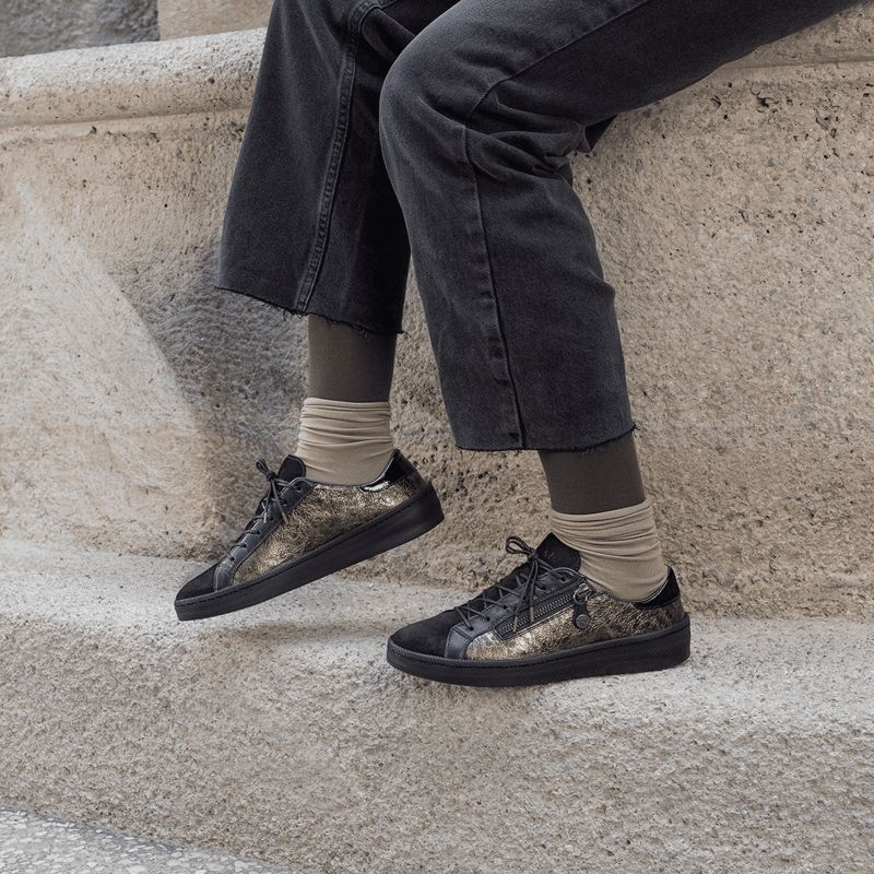 Think! KUMI Damen Sneaker low - Material: Leder in Schwarz