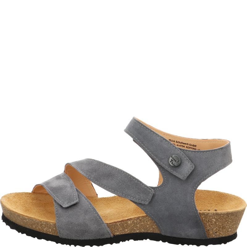 Think! DUMIA Damen Riemchensandale - Material: Leder in Grau