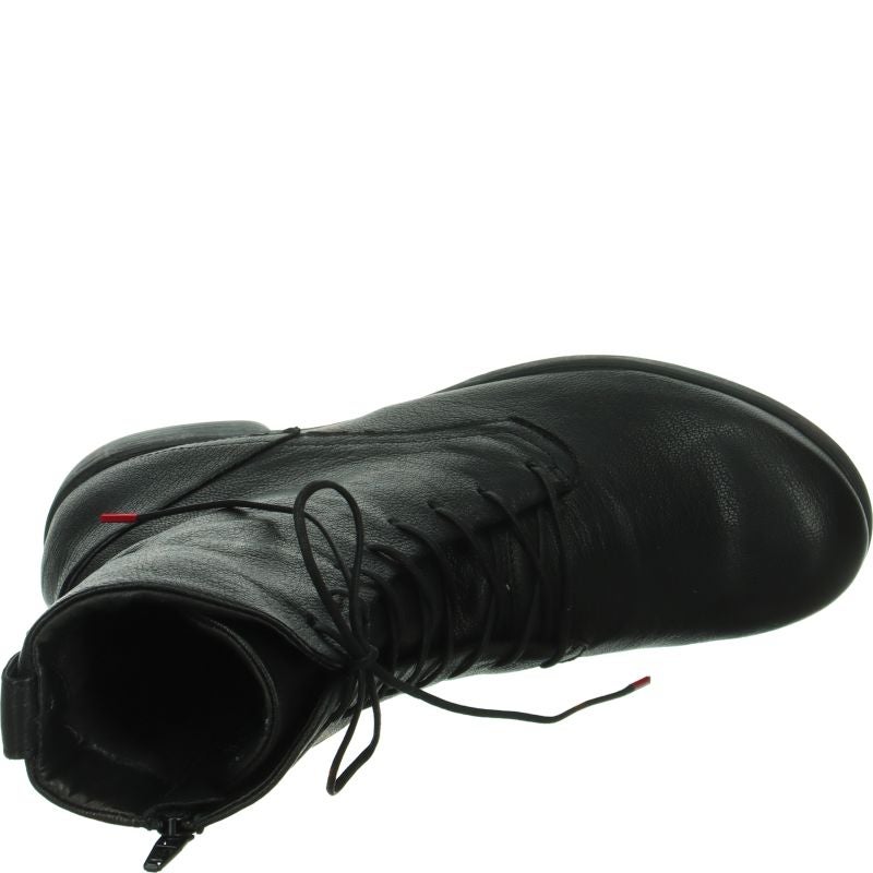 Think! AGRAT Damen Stiefelette - Material: Leder in Schwarz
