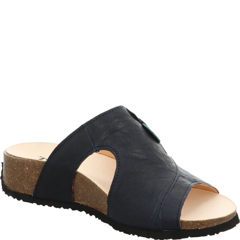 Think! MIZZI Damen Pantolette - Material: Leder in Blau