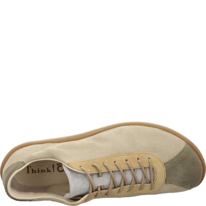 Think HAPPAT Sneakers low - Material: Leather in Beige