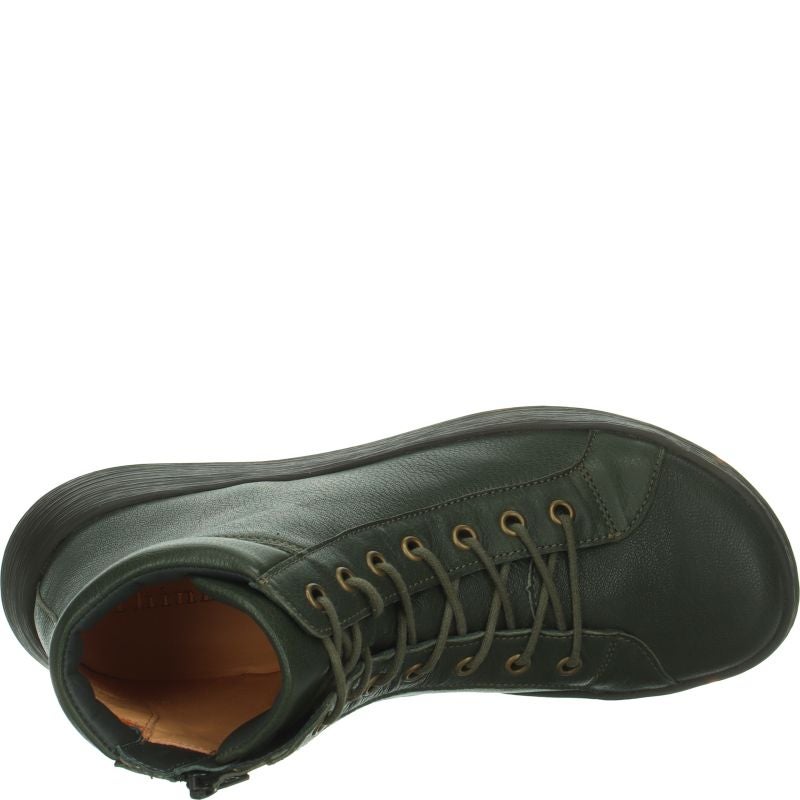 Think COMODA Ankle boot - Material: Leather in Olive
