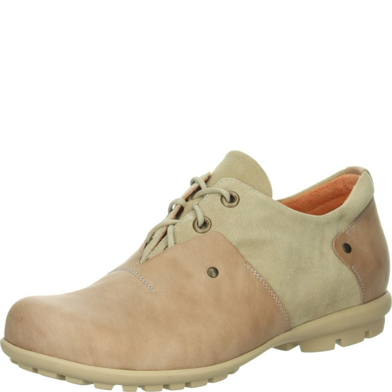 Think! KONG Herren Schnürschuh - Material: Leder in Beige