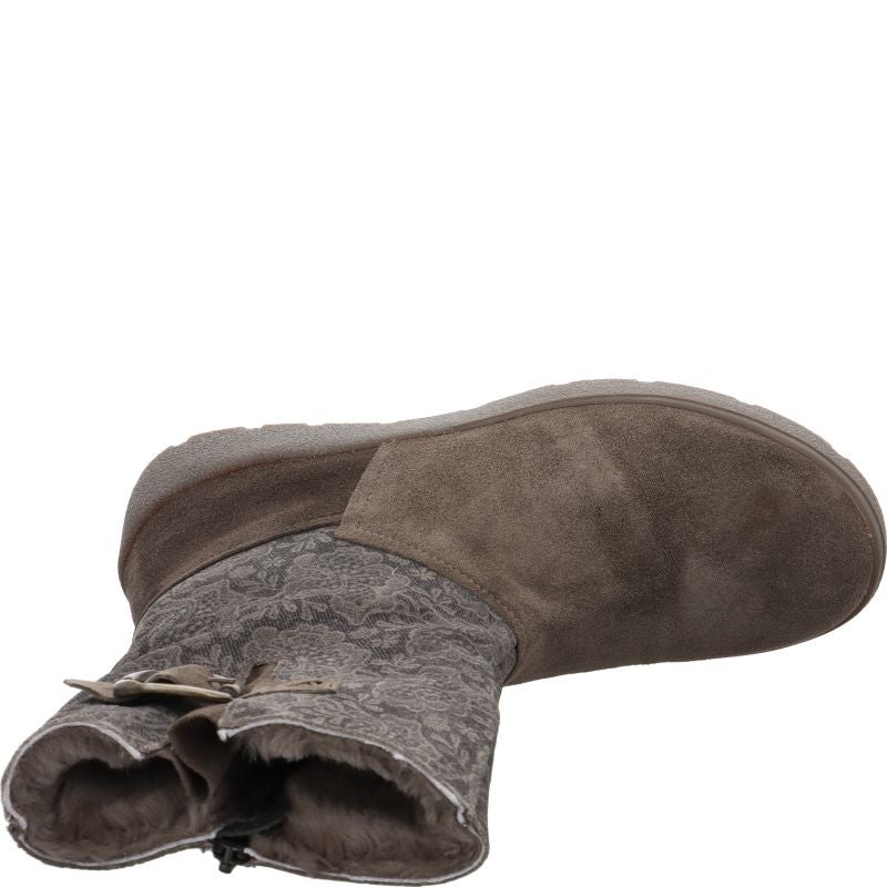 Think! CREPES Damen Stiefelette - Material: Leder in Grau