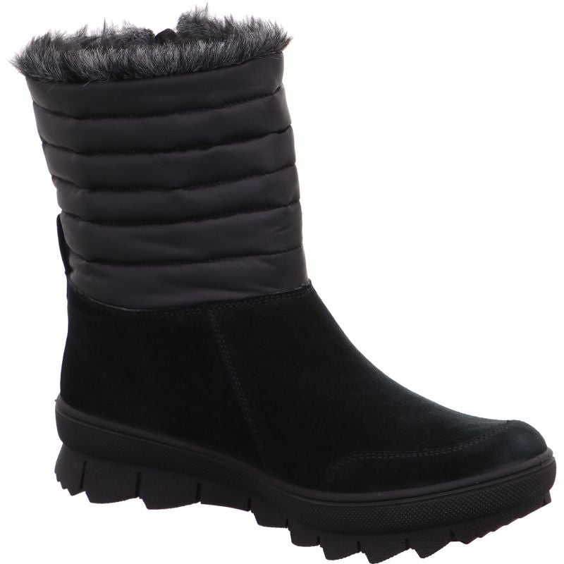 Legero NOVARA Damen Stiefelette - Material: Leder/Textil in Schwarz