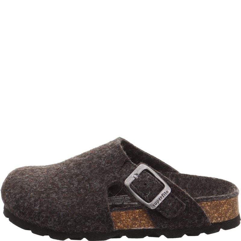 Superfit FUSSBETTPANTOFFEL Unisex, Boys Clog - Material: Textile in Grey