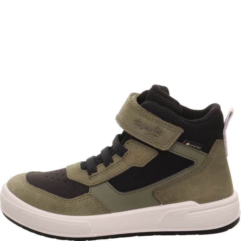 Superfit MAVERICK Boys Sneakers high - Material: Leder/Sonstiges Material/Texti in Green