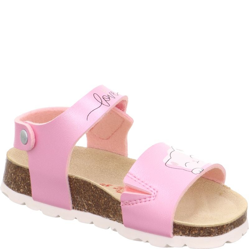 Superfit FUSSBETTPANTOFFEL Girls Sandal - Material: Sonstiges Material in Rose