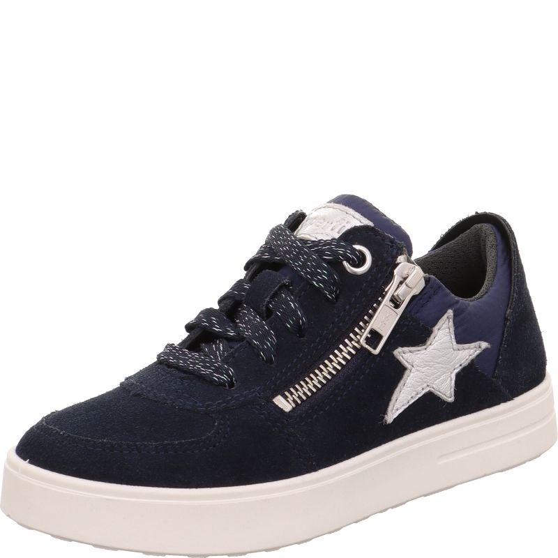 Superfit STELLA Mädchen Sneaker low - Material: Leder/Sonstiges Material/Textil in Blau