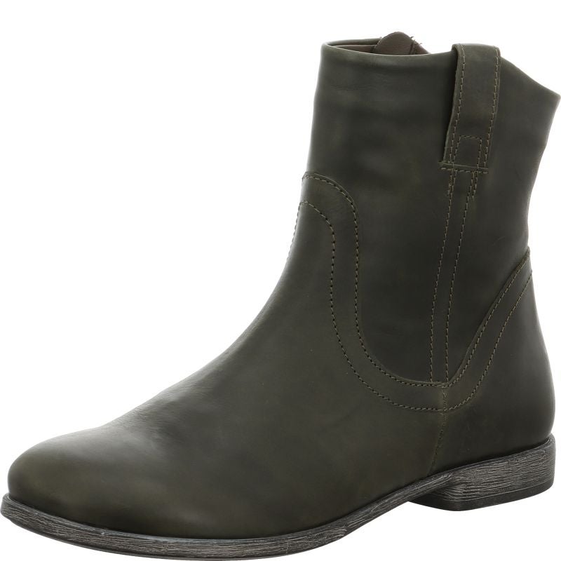 Think! AGRAT Damen Stiefelette - Material: Leder in Oliv