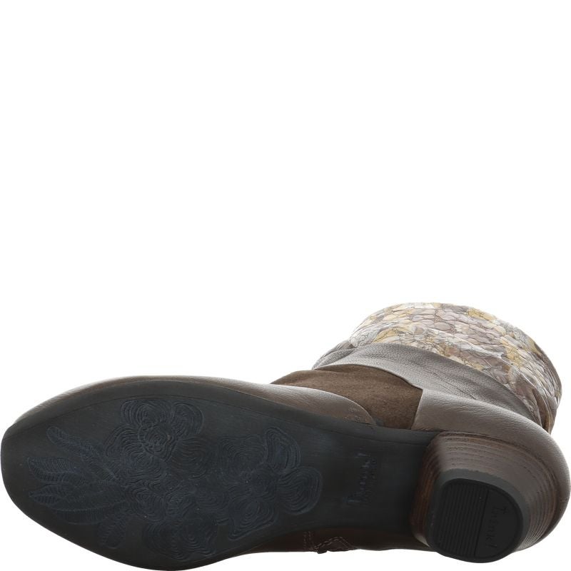 Think AIDA DAMEN Woman Ankle boot - Material: Leather in Grey
