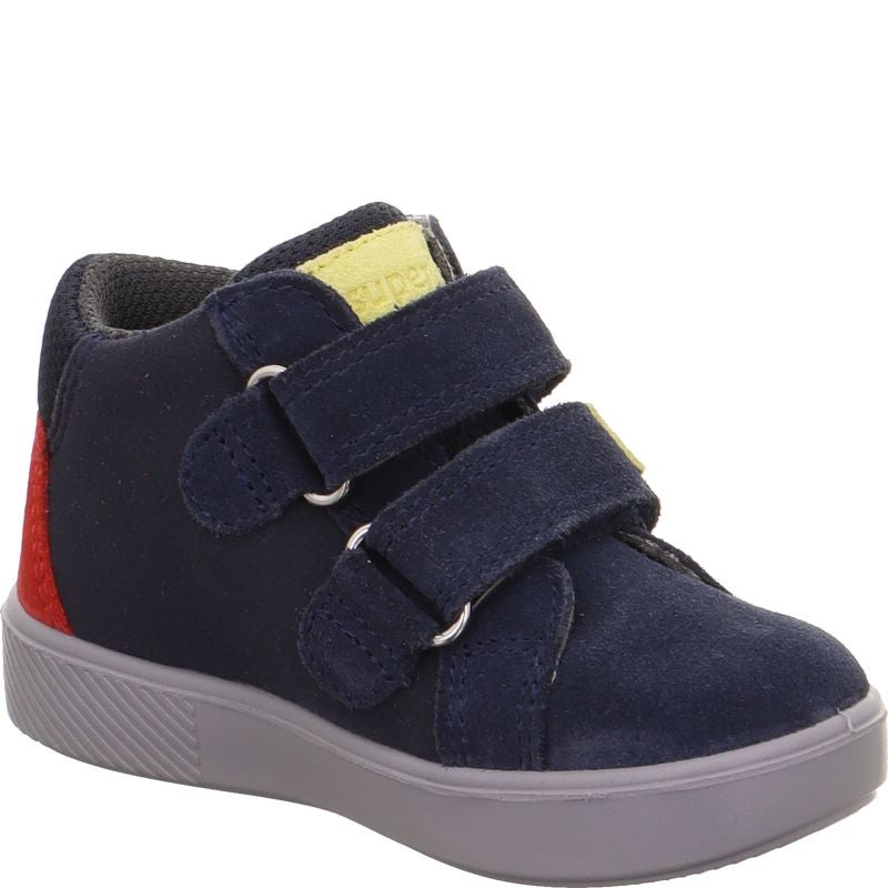Superfit SUPIES Jungen Sneaker high - Material: Leder/Sonstiges Material/Textil in Blau