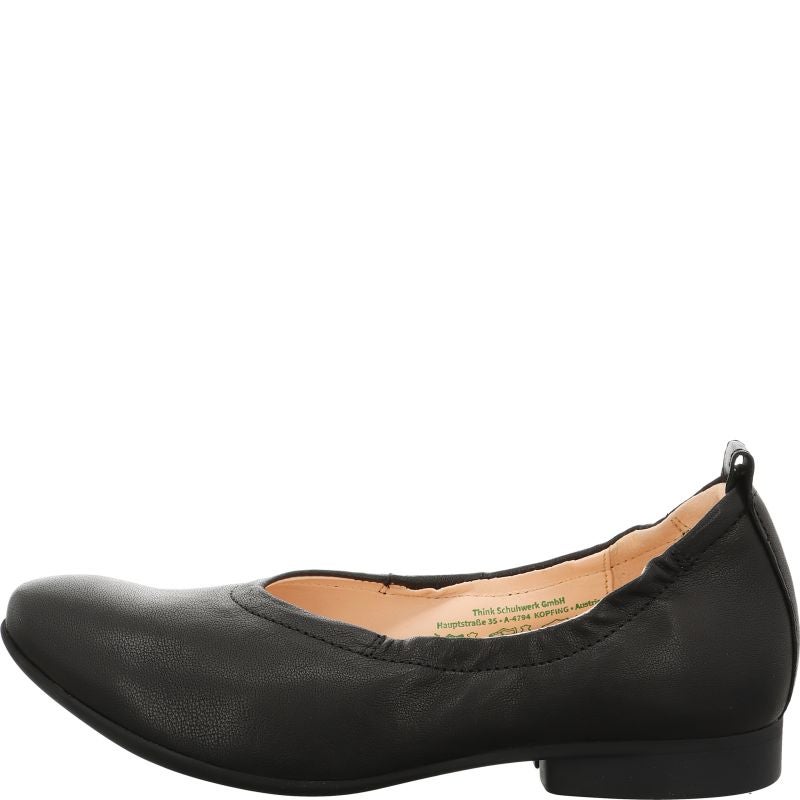 Think GUAD2 Woman Ballerina - Material: Leather in Black