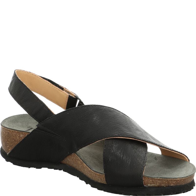 Think JULIA DAMEN Woman Strap sandal - Material: Leather in Black