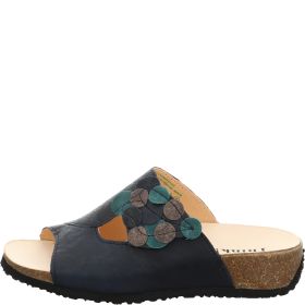 Think! MIZZI Damen Pantolette - Material: Leder in Blau