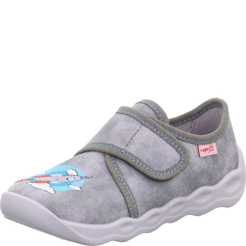 Superfit BUBBLE Jungen Hausschuh - Material: Textil in Grau