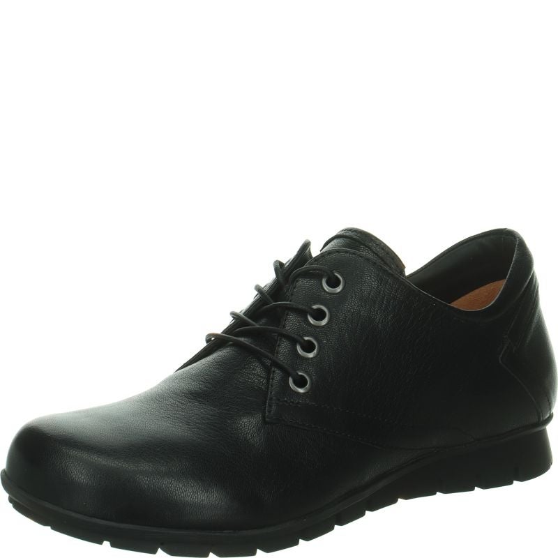 Think! MENSCHA Schnürschuh - Material: Leder in Schwarz