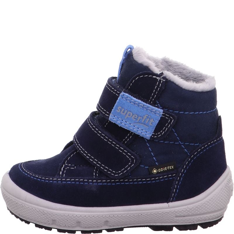 Superfit GROOVY Unisex, Boys Boot - Material: Leather/Textil in Blue