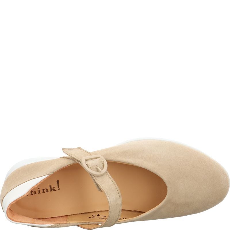 Think ALOA Ballerina - Material: Leather in Beige