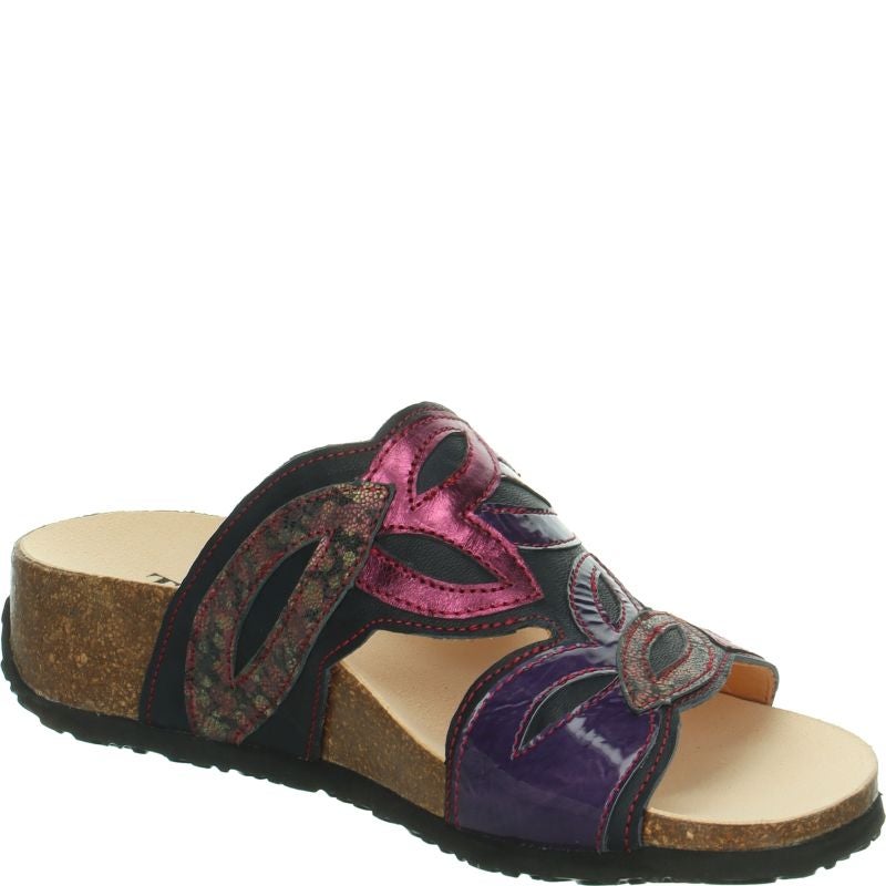 Think! MIZZI Damen Pantolette - Material: Leder in Blau