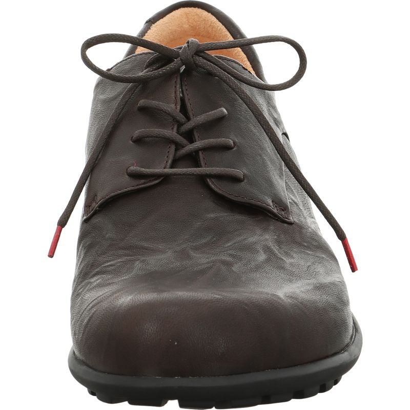 Think! KONG Herren Schnürschuh - Material: Leder in Braun