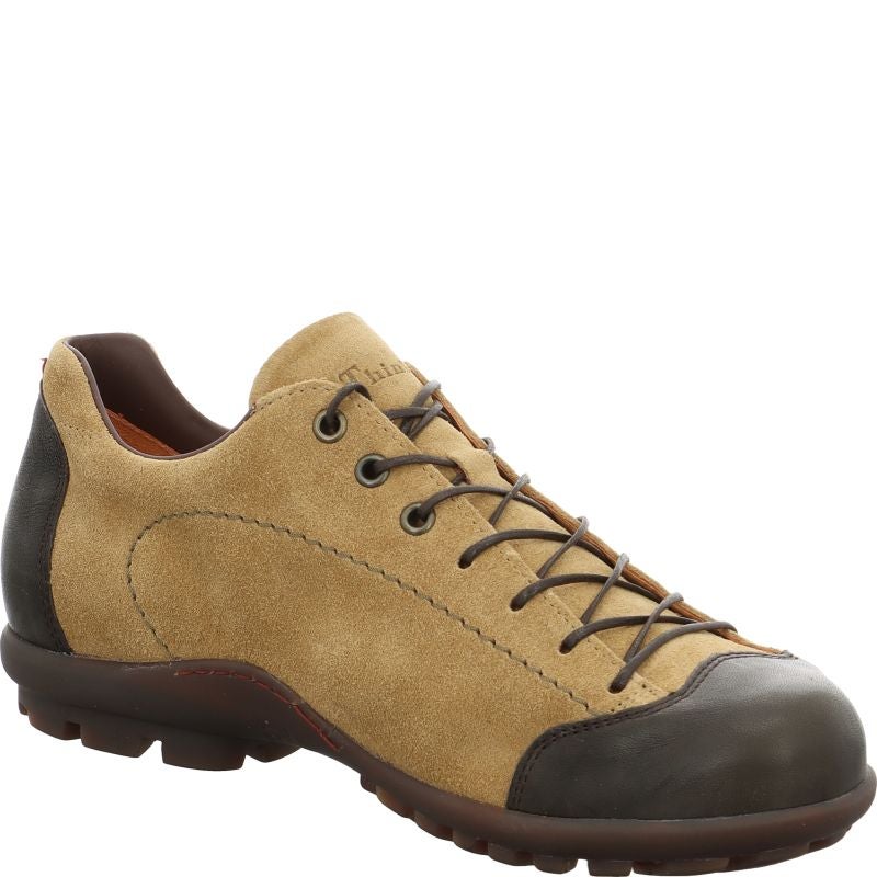 Think KONG HERREN Lace up shoe - Material: Leather in Beige