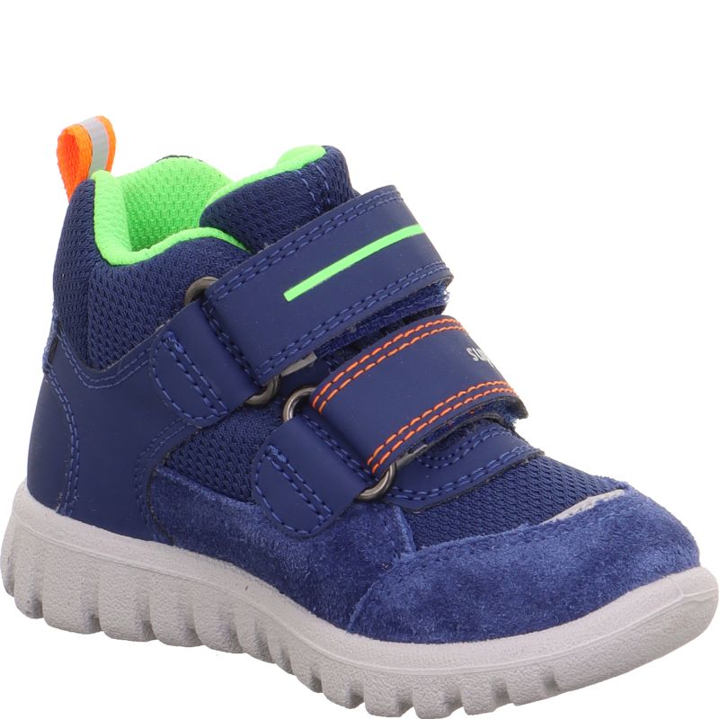 Superfit SPORT7 MINI Unisex | Jungen Sneaker high - Material: Leder/Sonstiges Material/Textil in Blau