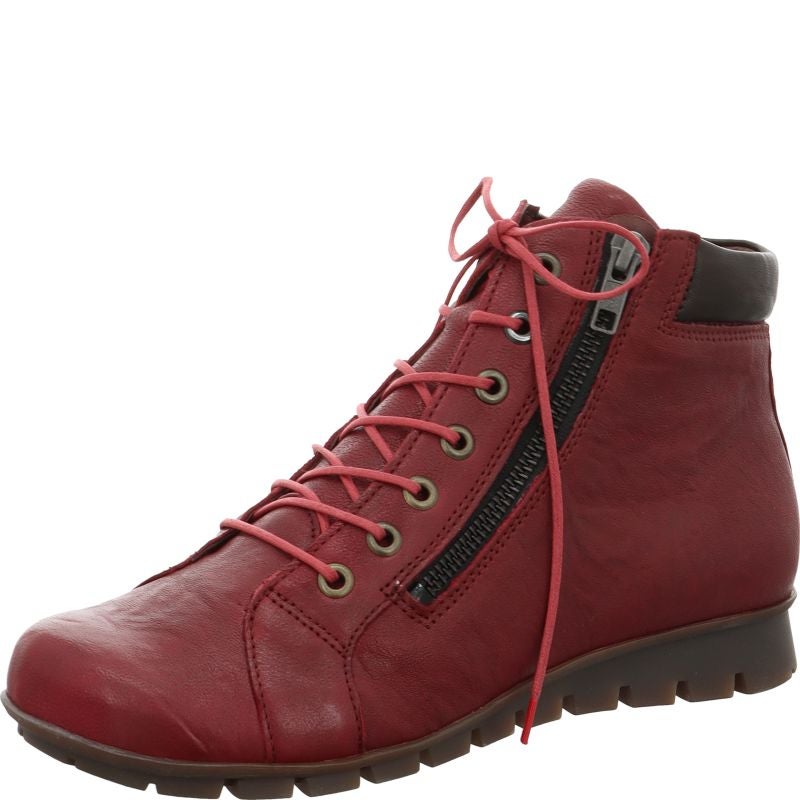 Think! MENSCHA Damen Stiefelette - Material: Leder in Rot