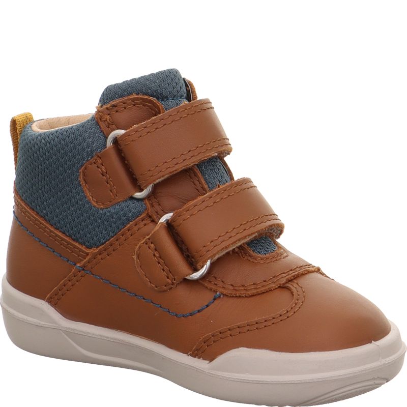 Superfit SUPERFREE Unisex | Boys Sneakers high - Material: Leather/Textil in Brown
