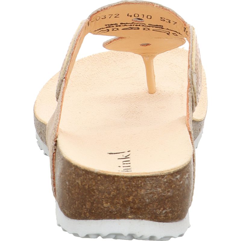 Think! JULIA Damen Pantolette - Material: Leder in Beige
